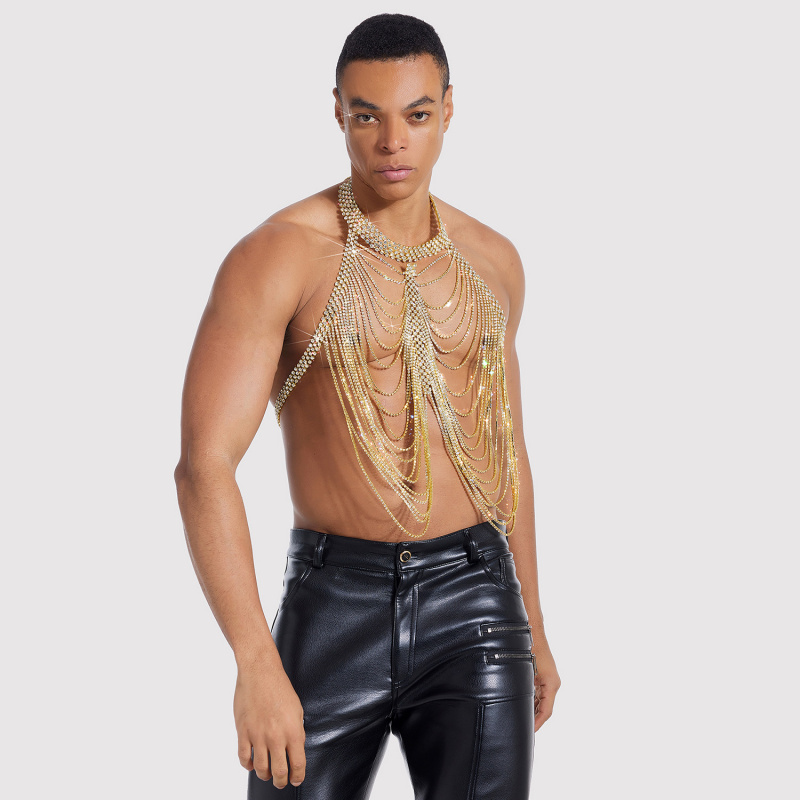 Cadena para el cuerpo para hom - Body Jewelry Necklace reseña y precio