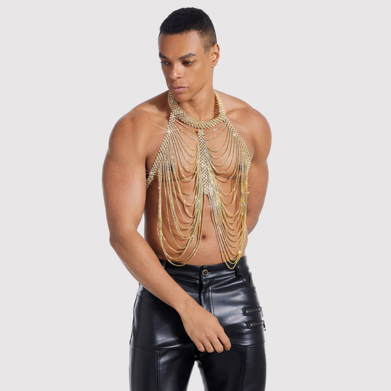 Cadena para el cuerpo para hom - Body Jewelry Necklace reseña y precio