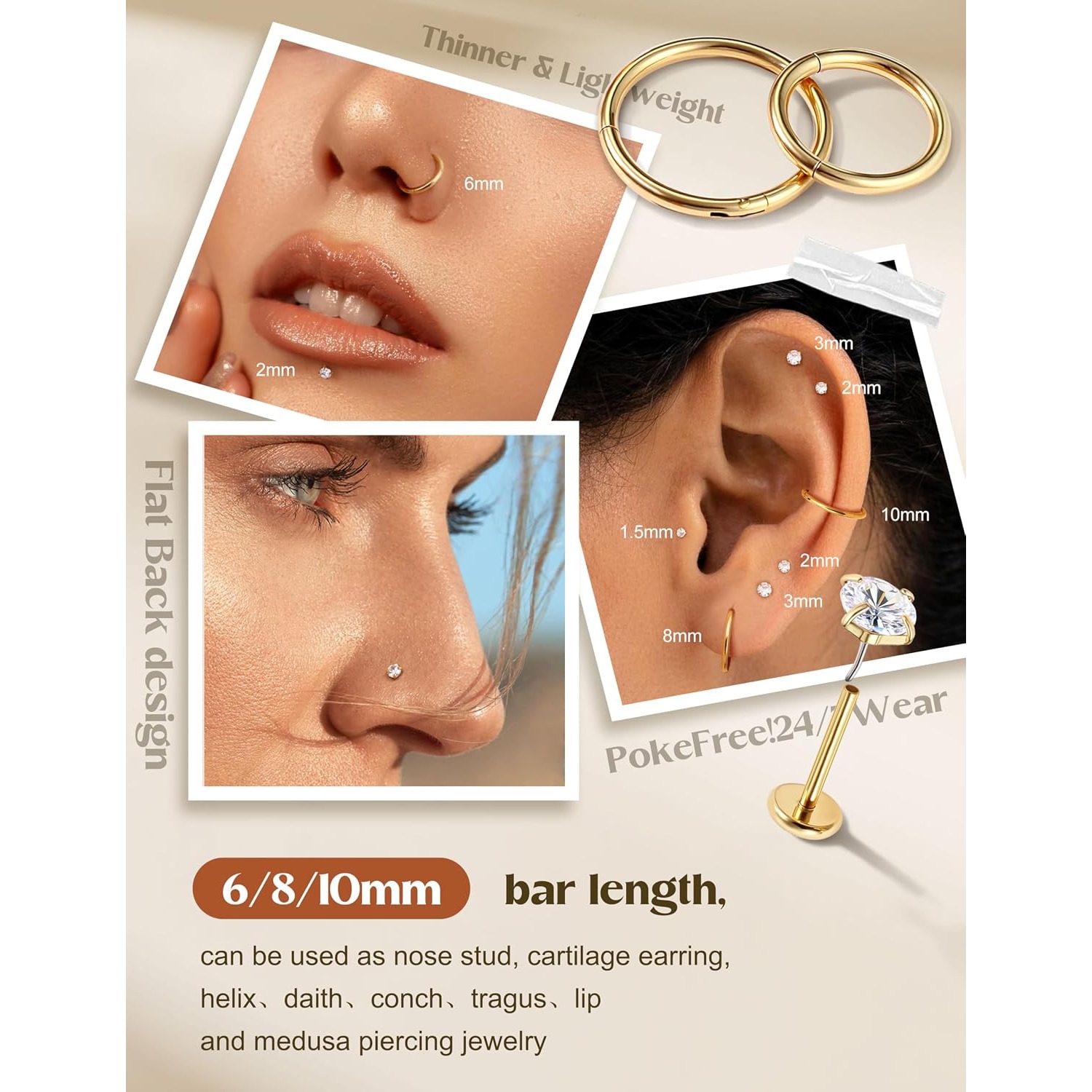 Drperfect - Anillos de Nariz C - Body Jewelry For You reseña y precio