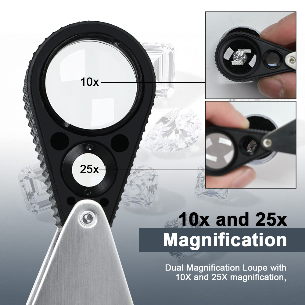Lupa de Joyería Dual 10X 25X - - Body Jewelry Repair reseña y precio