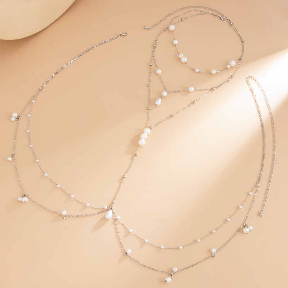 Collar de perlas de imitación  - Body Jewelry For You reseña y precio