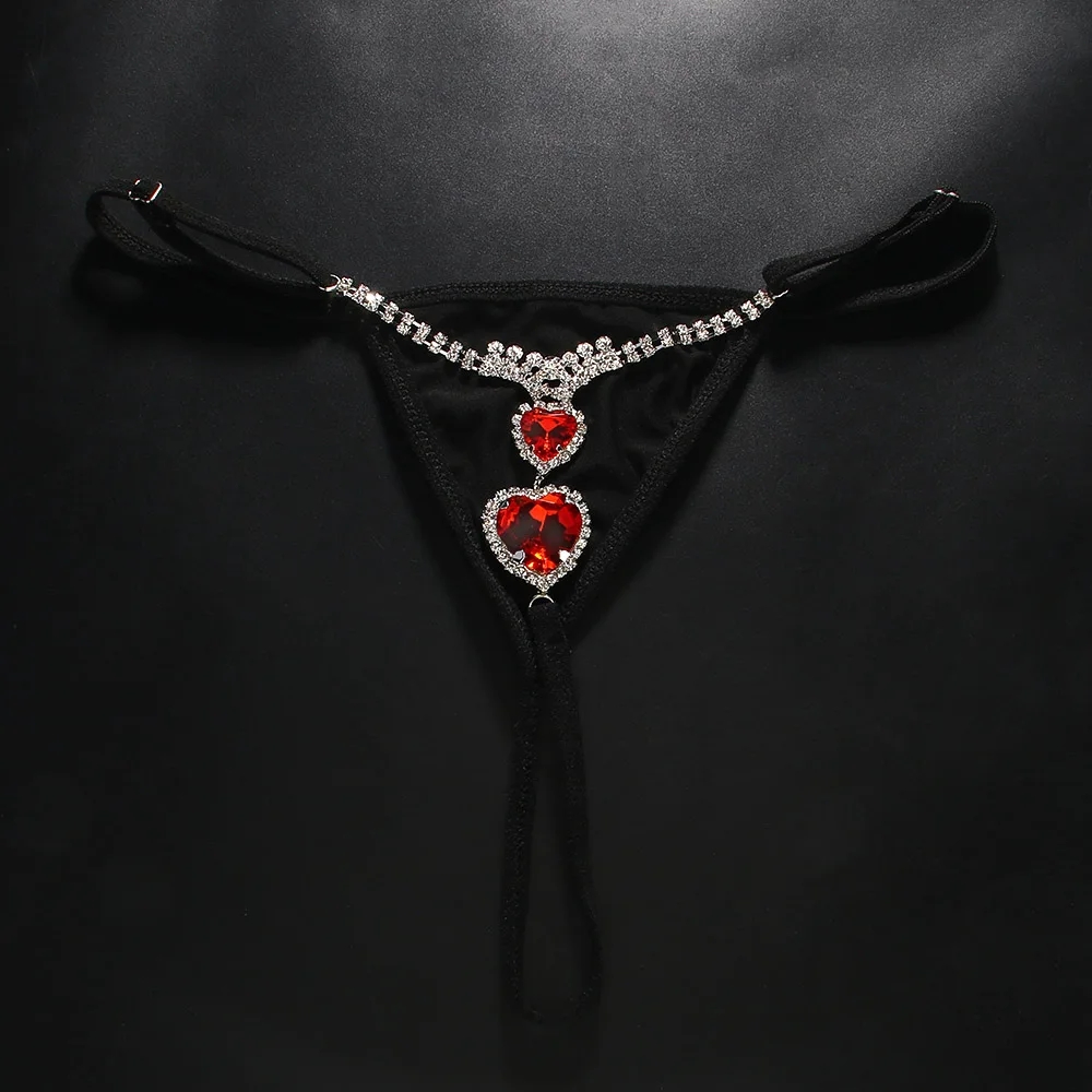 Tanga Sexy de cristal rojo con - Body Jewelry Retainers reseña y precio